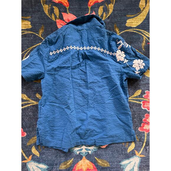 NWOT Urban Outfitters BDG Souvenir Applique Seersucker Shirt Size Medium - Picture 6 of 9